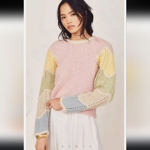 Loveshackfancy Aspyn Pullover Sweater‎ Size Large Alpaca Wool